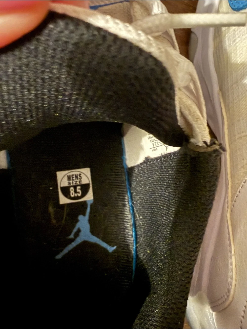 Jordan Men’s White and Light Blue Low-Top Sneakers